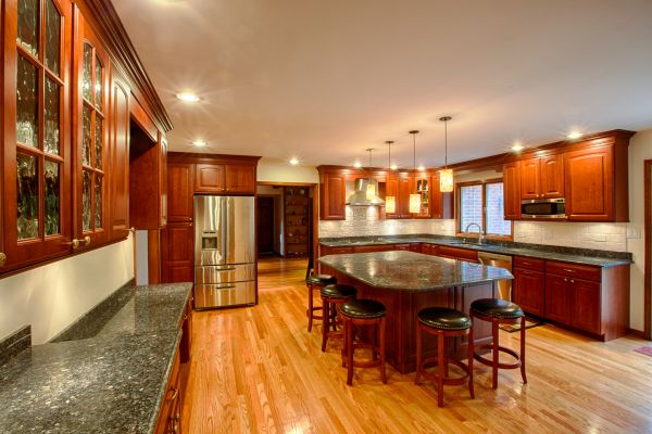 Cherry Kitchen Cabinet Repair in College Station