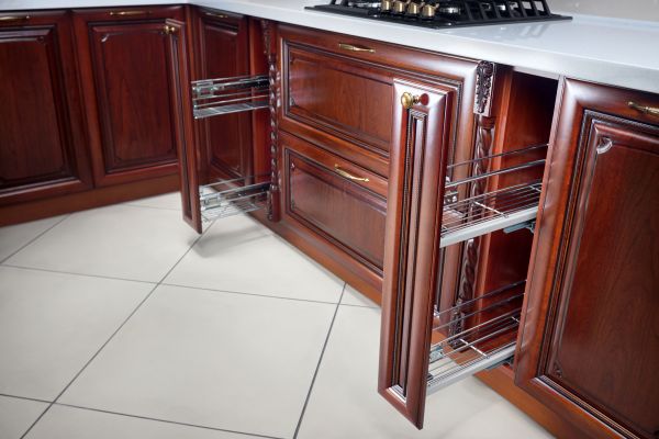 Cherry Cabinet Refacing in College Station