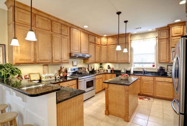 Maple Kitchen Cabinet Repair in College Station